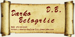 Darko Belogrlić vizit kartica
